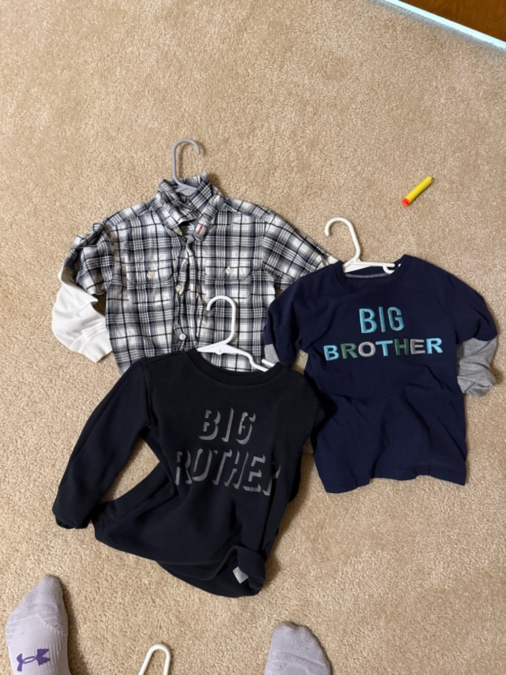 Big Brother Navy and Black Kids Tops Set